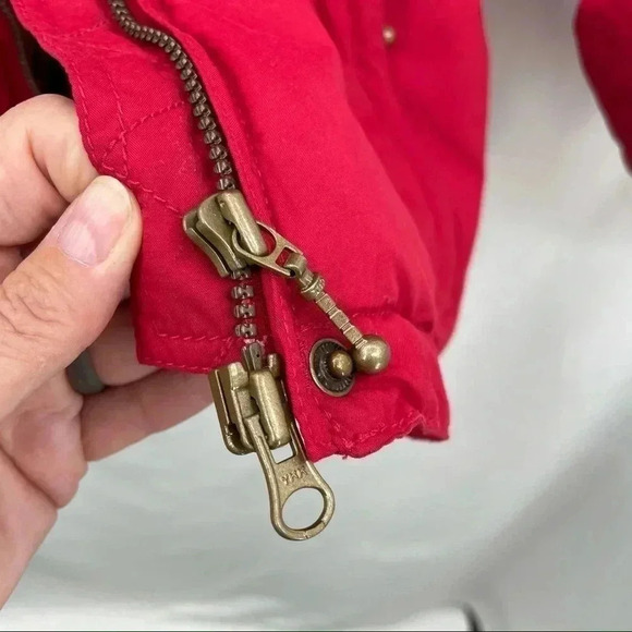 Nordica Women’s Red Long Insulated Coat Jacket 8 Zip/Snap Closure 6 Pockets - Picture 8 of 14